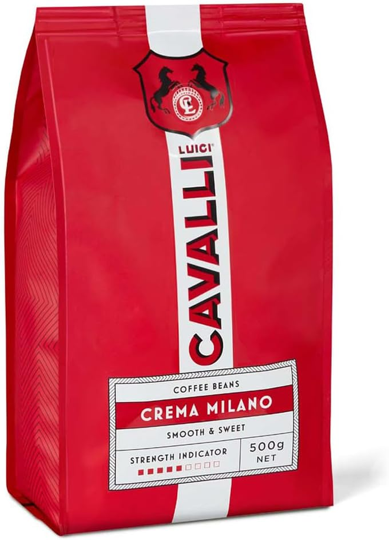 LUIGI CAVALLI Crema Milano Smooth and Sweet Espresso Coffee Beans 500G image number 1