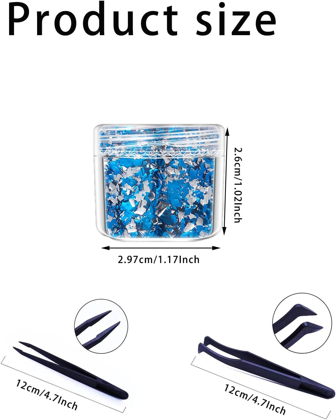 Gold Foil Flakes 20 Bottles Set Gilding Flakes for Resin, Nail Art, Jewelry Making, Painting, Candle Molds & DIY Crafts Gold Leaf for Art & Decoration image number 2