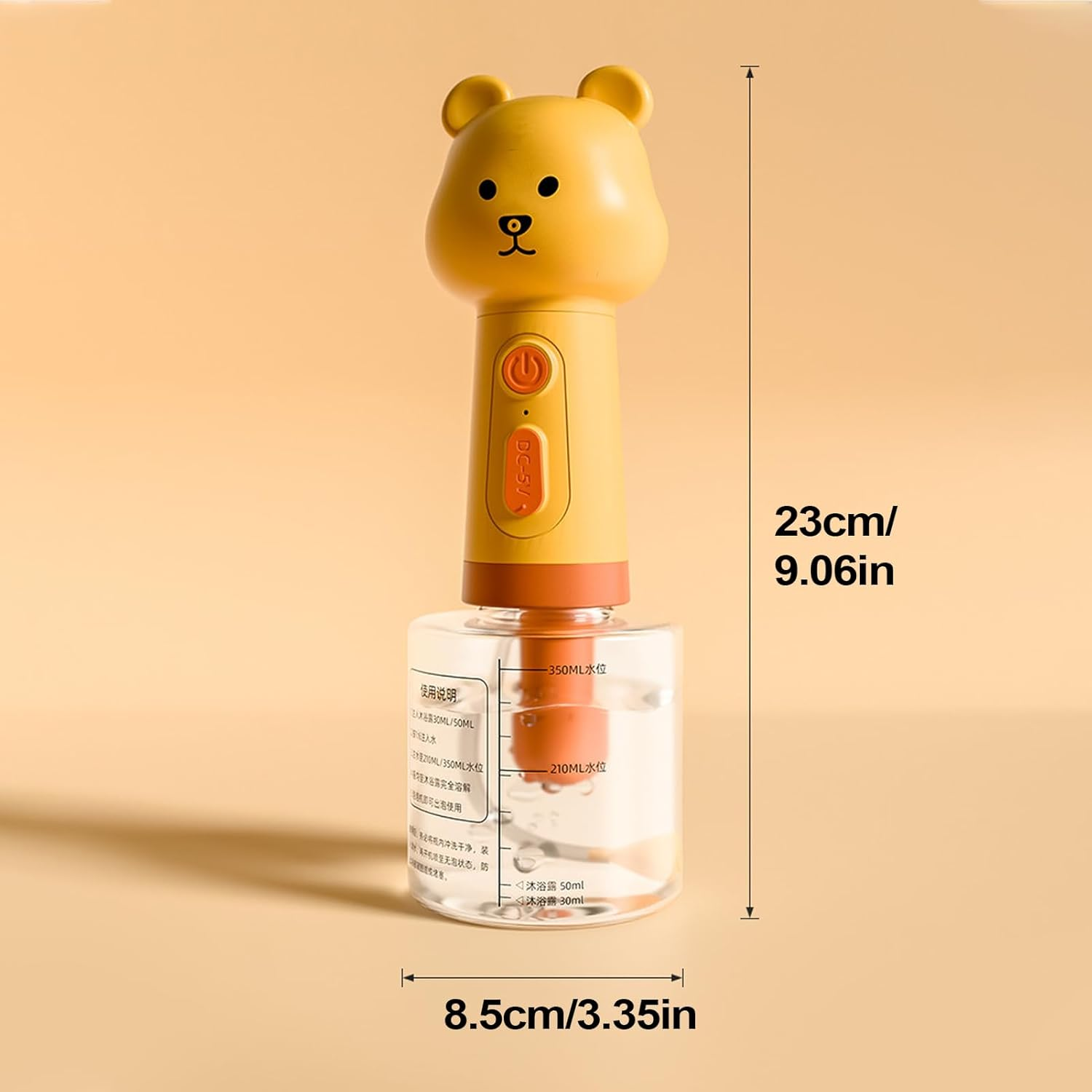 Dog Shampoo Sprayer,Shampoo Sprayer for Pets | Bear Shape Conditioner Foamer for Bathing Coat Maintenance Shedding Season Spa Care image number 5