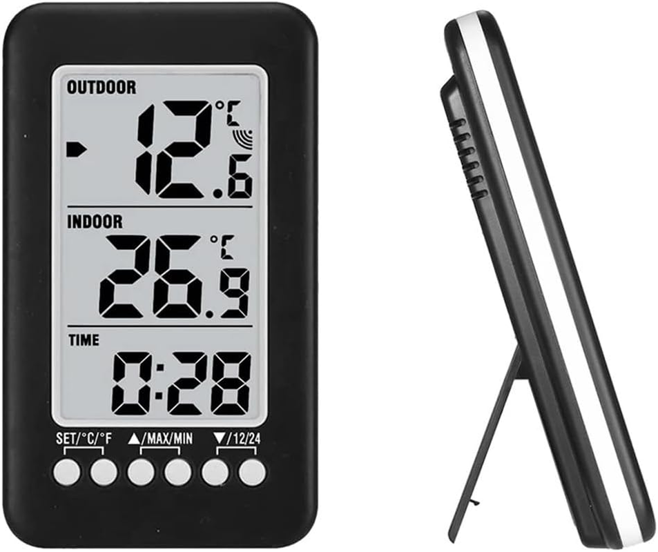 Meichoon Wireless Thermometer,Indoor & Outdoor Weather Station Digital Temperature Monitor Thermometer with Remote Control,Household Refrigerators,Ice Storage,Maximum and Minimum image number 6