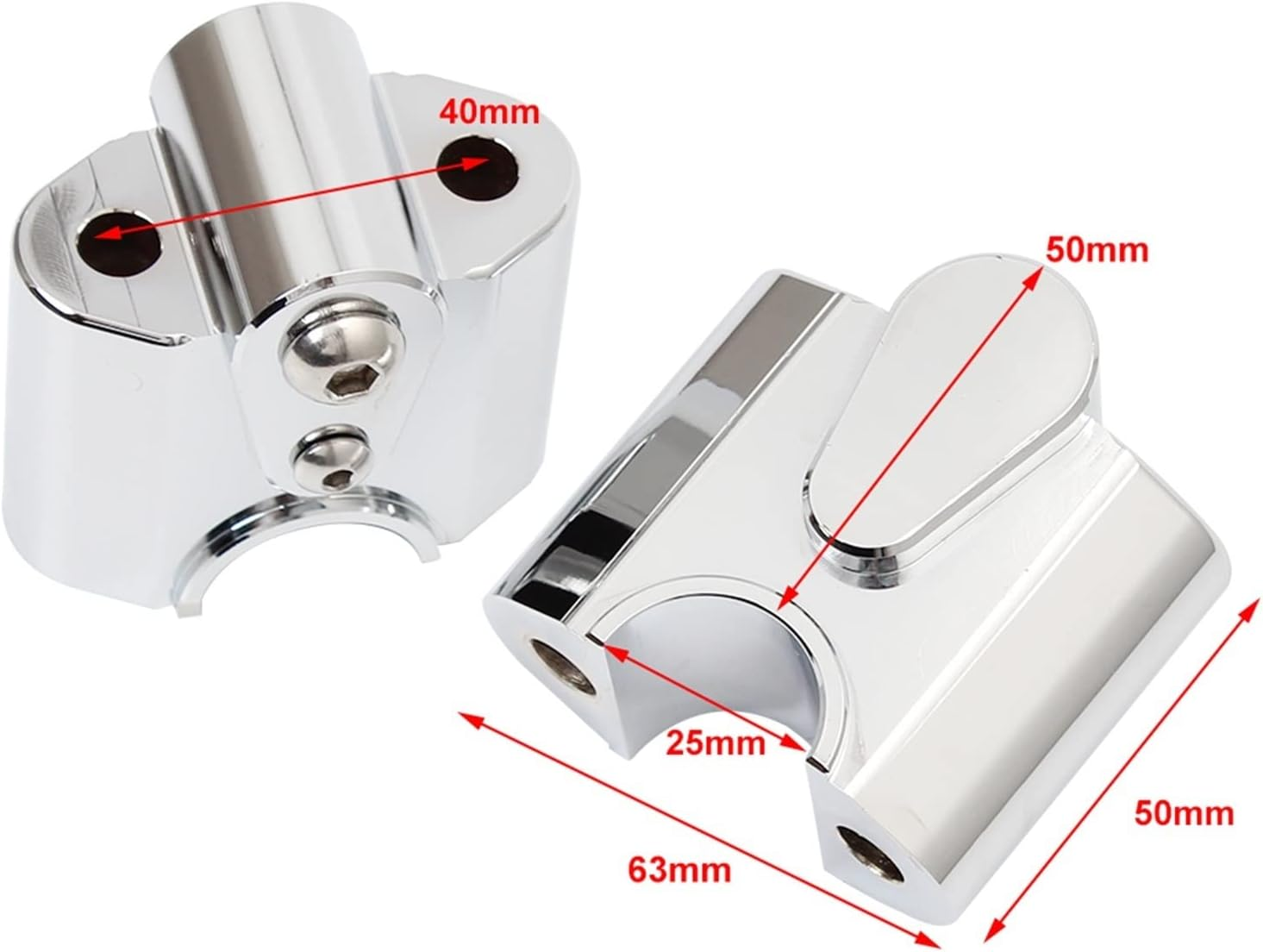 For B&MW R18 2020 2021 2022 Motorcycle Accessories Chrome Handlebar Riser Bar Mount Clamp Mounting Lift Move Adapters Part image number 1