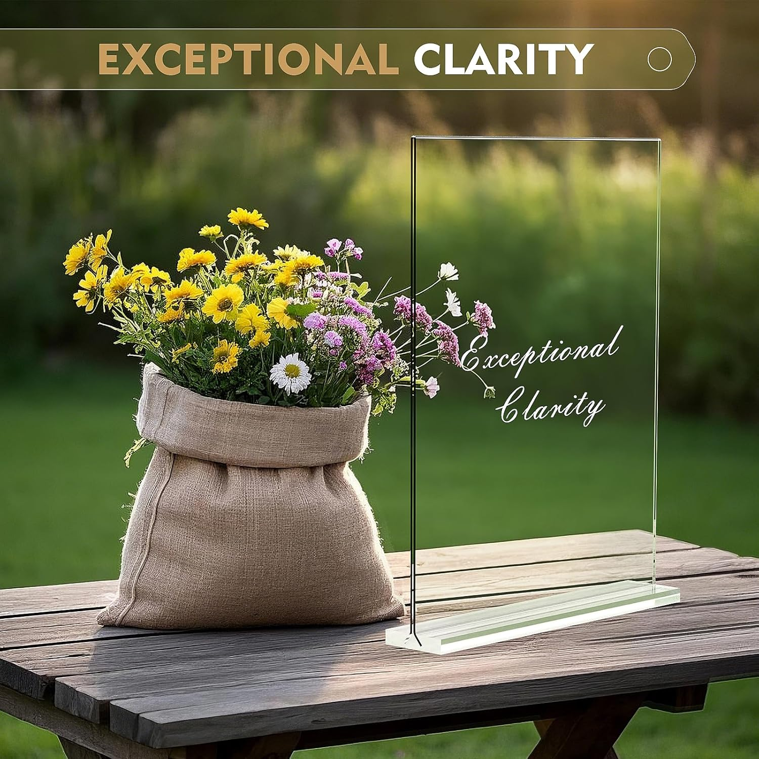 A4 Acrylic Sign Holder, 6Pack T-Shape Double-Side A4 Perspex Display Stand, Clear Poster Menu Holders for Office Shop Restaurant School