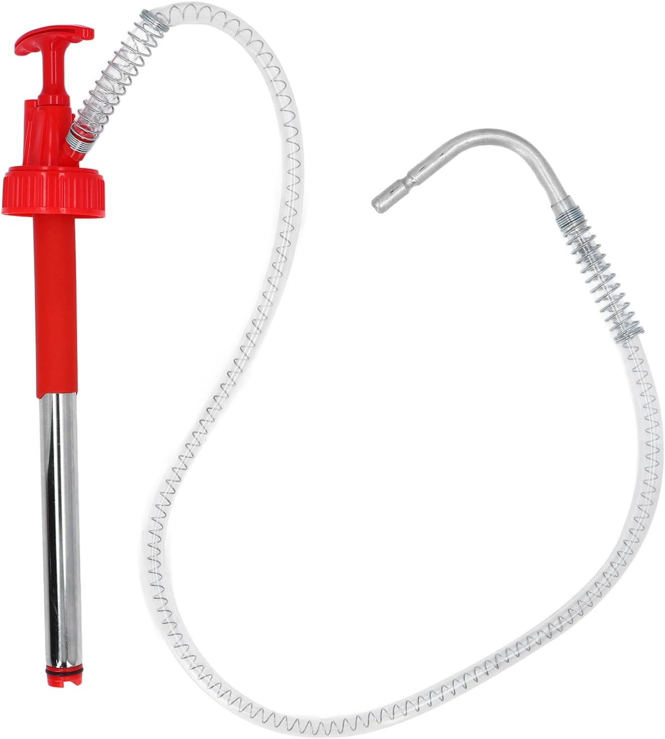 Hand Fuel Pump for 20L Drum, Leakage Proof Water Fuel Transfer Pump Oil Extractor with Non Drip Nozzle Manual Vertical Oil Drum Pump Portable Transfer Pump Kit for Gas Fuel image number 4