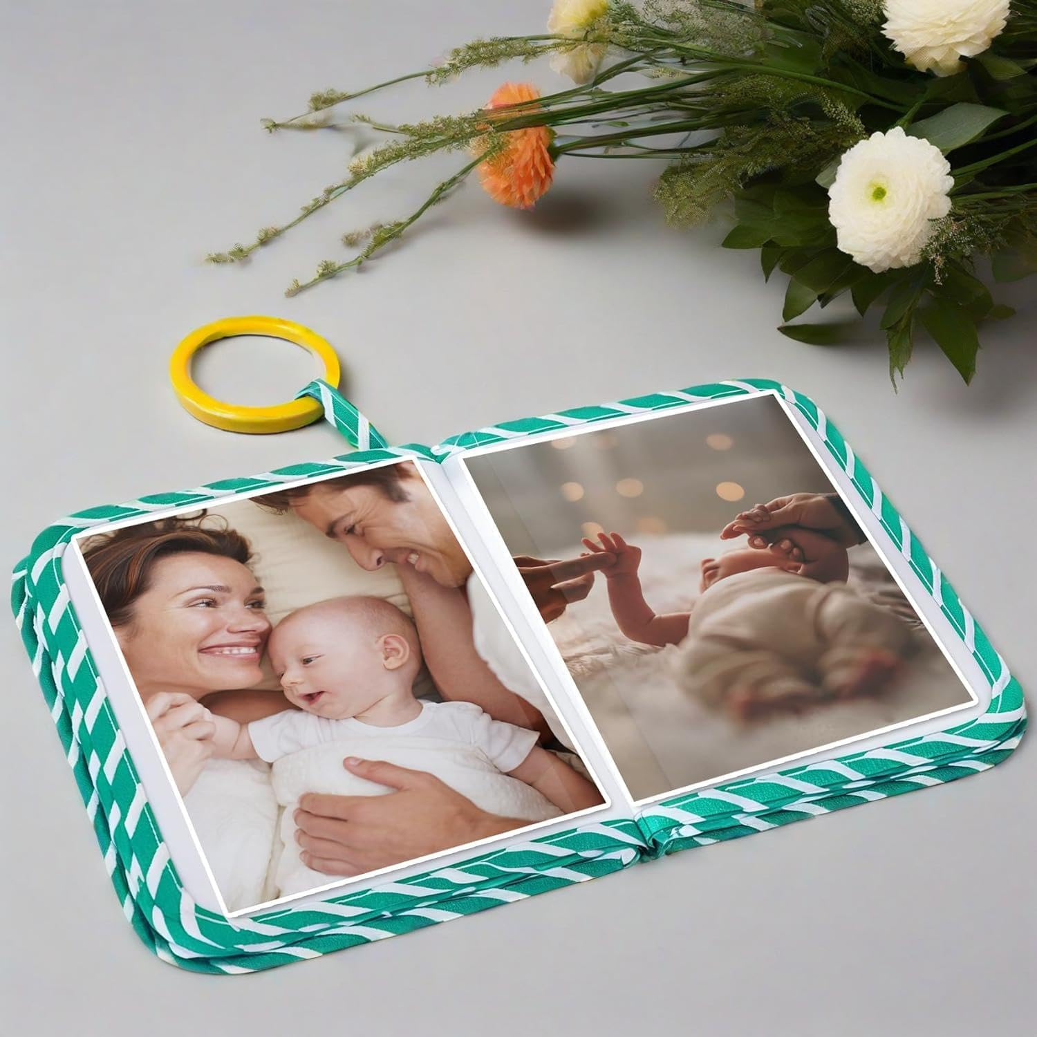 Photo Album,First Family Memory Book with Mirror for 4X6 Family Pictures image number 3