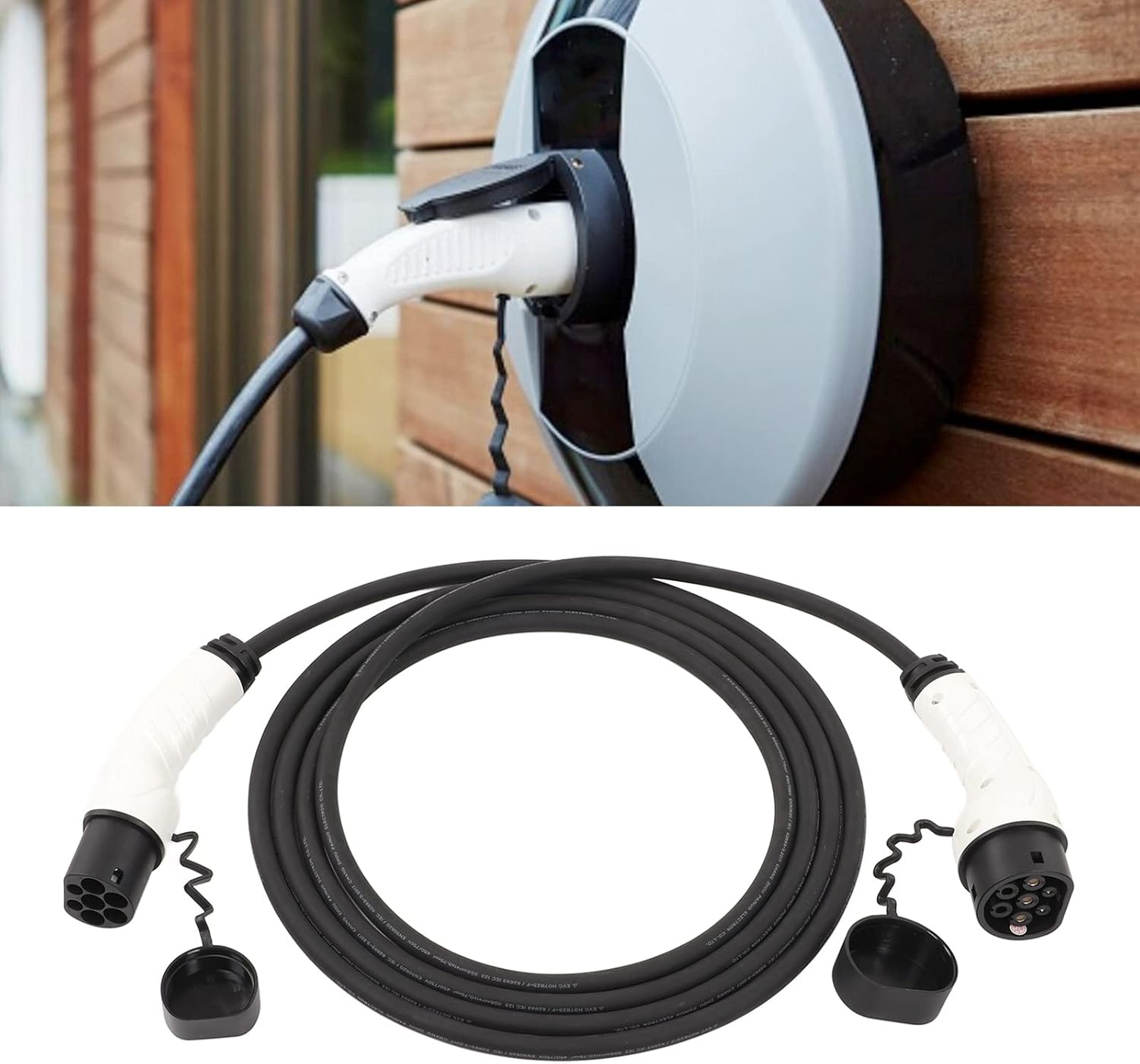 EV Extension Cable, 32Amp 22KW Electric Vehicle Charging Cable 3 Phase 5M/16.4Ft Portable EV Charger, Type 2 to Type 2 EV Charger Extension Cable for Electric Vehicle Charging Stations image number 4