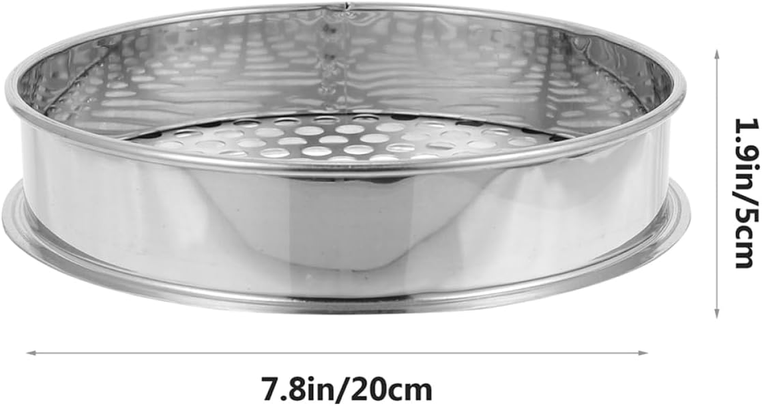 2Pcs Stainless Steel Soil Sifting Pan Mesh Sieve for Garden Planting Mesh Sieve Essential Gardening Tool image number 6