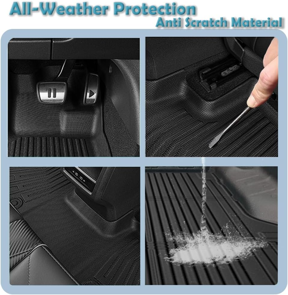 TPE Floor Mats & Bed Liner for BYD Shark 6 2024 2025 &ndash; Heavy Duty 4WD Ute Car Mats | All-Weather Custom Fit | Right Hand Drive Only (Foot Mats + Truck Bed Mat) image number 3