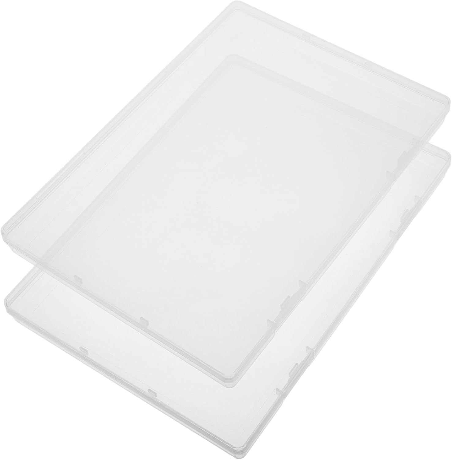 Birth Certificate Holder and Document Organizer, A5 Plastic Storage Box Set of 2, Portable Certificate Folder for Travel, Keepsake and Photo Keeper