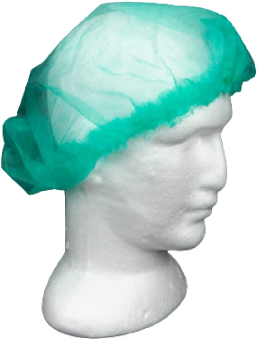 Hair Net Crimped Disposable White, 21 Inches, | Double Elastic Oft and Lightweight. Breathable, Air Permeable | Non-Woven Polypropylene and Latex Free Elastic in 4 Colors (Red) image number 3