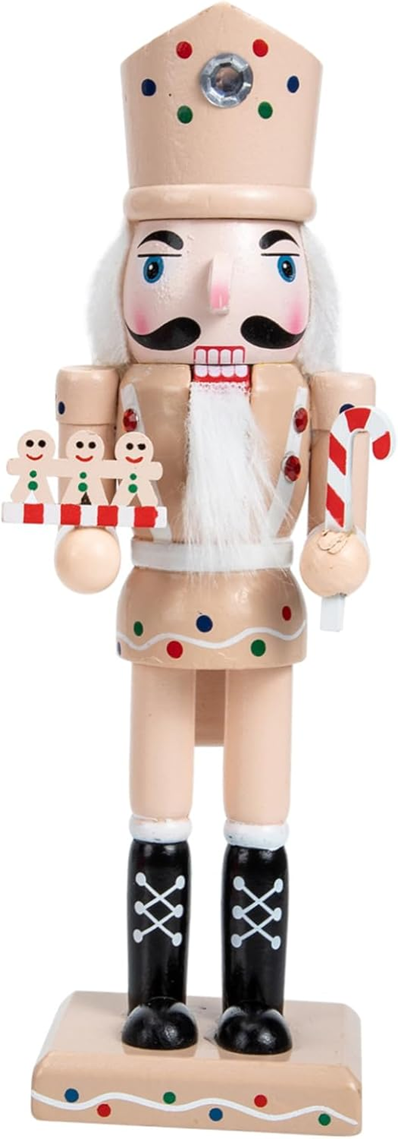 Creative Wooden Nutcracker Ornament Gingerbread Design for Christmas Home Decor Adorable Desktop Adornment for Household Decorations and Showcase Display image number 5