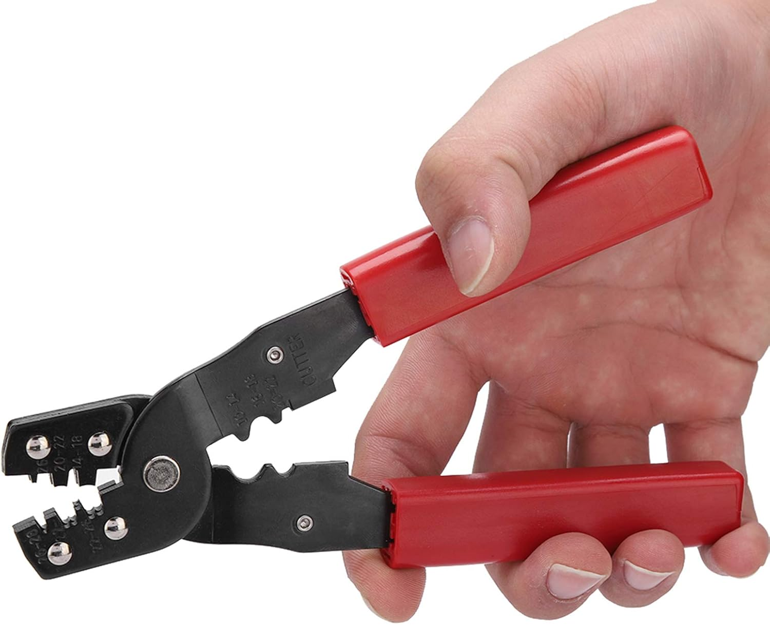 Cable Crimper, YTH-202B Multitul Wire Portable Terminal Crimping Tool with Ergonomic Handle for Various Cables image number 6