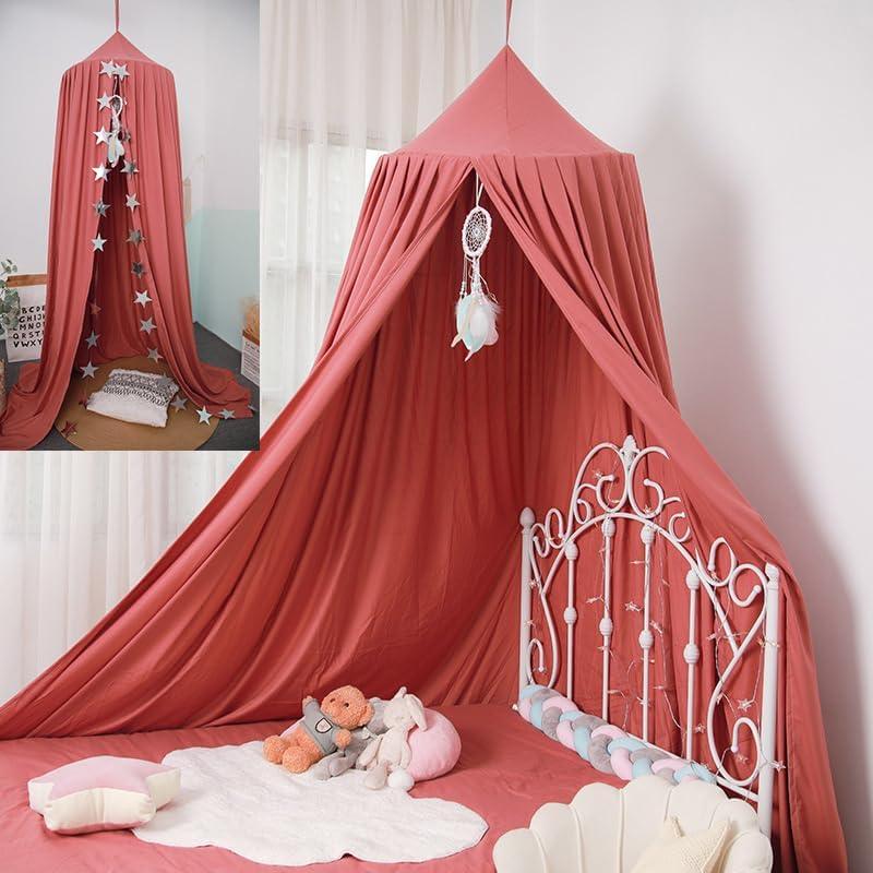 AOQUS Extra Large Kids Bed Canopy for Girls Bed Canopy Tent Reading Canopy Nursery Crib Canopy Playing Canopy Princess Hanging House Castle (Elegant Gray)&rsquo;