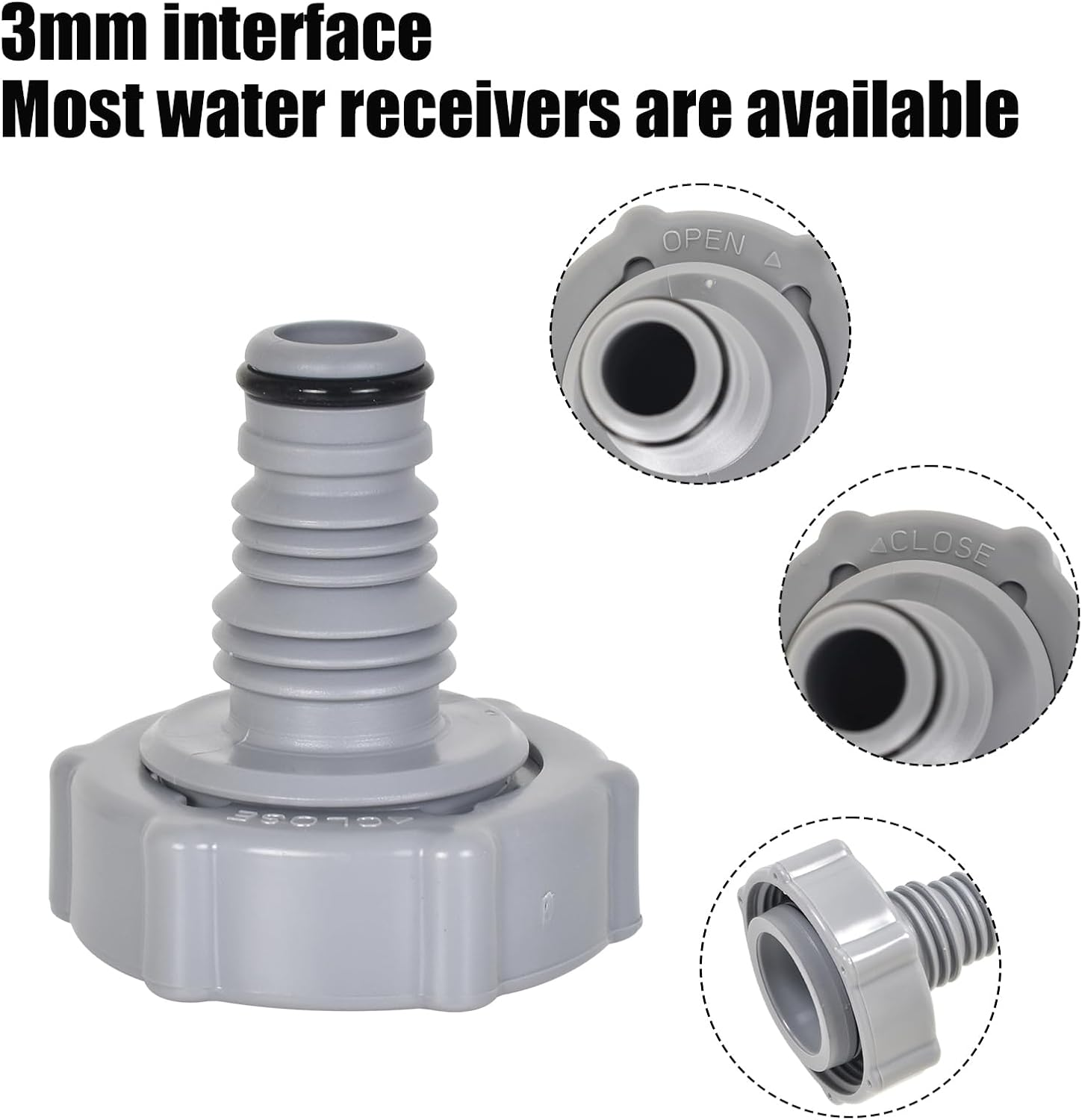 P6H1419 Drain Valve, Drainage Adapter for Drain, Swimming Pool Hose Adapter Hose Replacement Plug, Pipe Valve Connection for Swimming Pool Maintenance image number 3