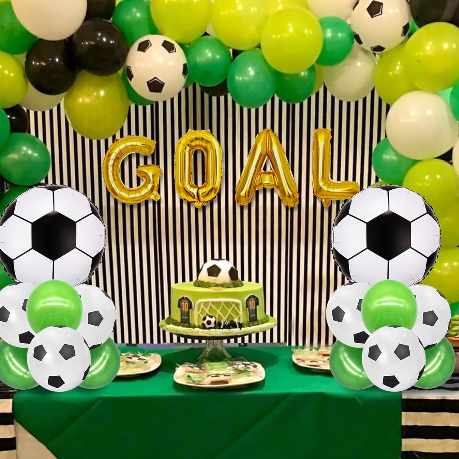 Soccer Balloons Soccer Party Decorations for Men&rsquo;S Boy&rsquo;S Soccer Birthday Party Sports Theme Party (Style 01) image number 6