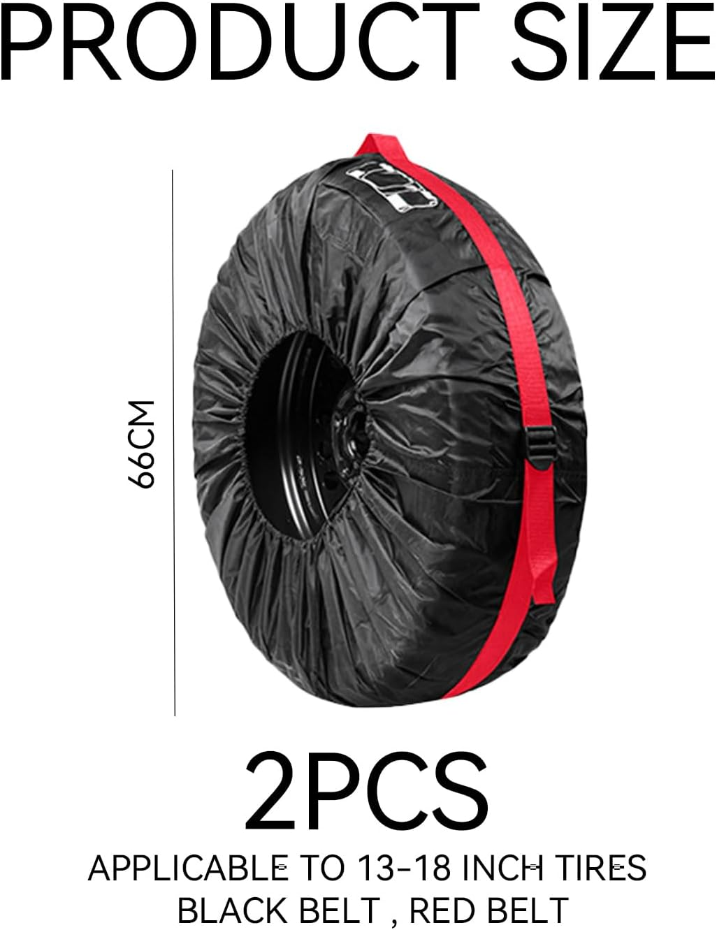 2 Pieces Car Spare Wheel Cover, Dustproof Protective Cover, Tyre Protector Cover, Accessories for Outdoor Vehicles, Car Accessories image number 2