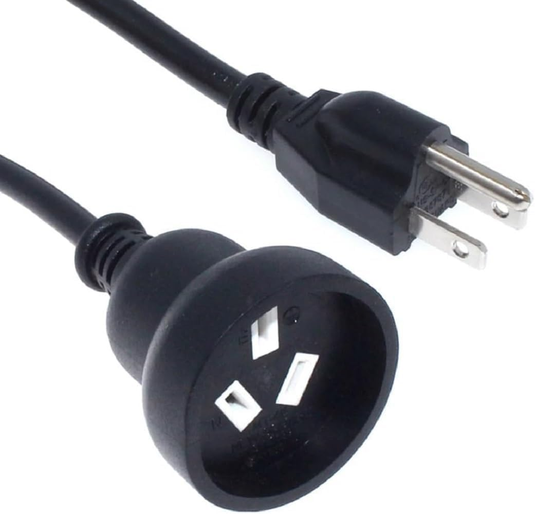 NEMA5-15P to AU AS3112 Power Converters, Toptekits USA Nema 5-15P Plug to SAA Australia Female Socket AC Electrical Adapters,Au US Plug Adapter.Usa AU Outlet Plug Adapter (Adapter Black,2-Pack) image number 3