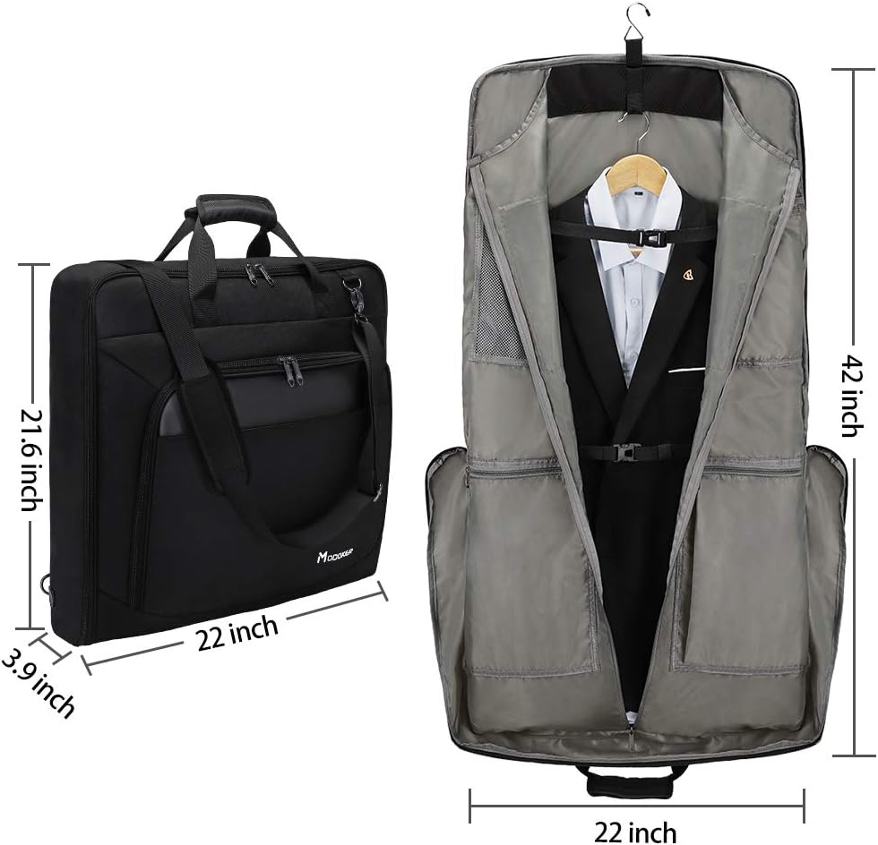 Modoker Suit Luggage Garment Bag with Shoulder Strap, Suit Carry on Bag Hanging Suitcase Garment Bags for Men Women Business Travel image number 6