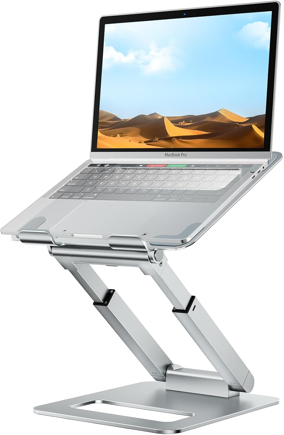 Tounee Laptop Stand for Desk Adjustable Height, Telescopic 360 Rotating Pull Out Design Ergonomic Laptop Riser Fits All Laptops