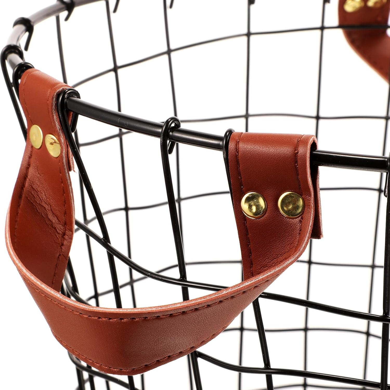 Large Capacity Firewood Organizer Basket with Handle Metal Wire Storage Holder for Indoor Outdoor Use Multipurpose Log Carrier and Storage Rack image number 3