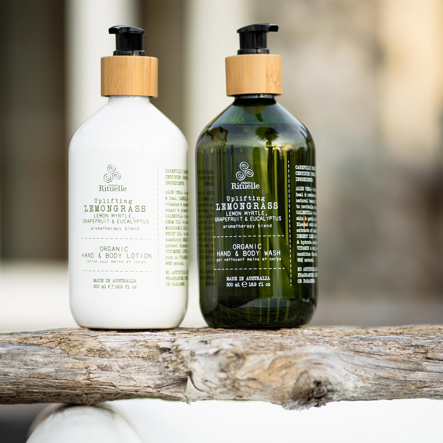 Urban Rituelle Flourish Organics Hand & Body Lotion, 500Ml - Moisturiser with Lemongrass, Lemon Myrtle, Grapefruit & Eucalyptus, Enriched with Aloe Vera, Camellia & Shea Butter, Hydrates, Repairs Skin image number 5