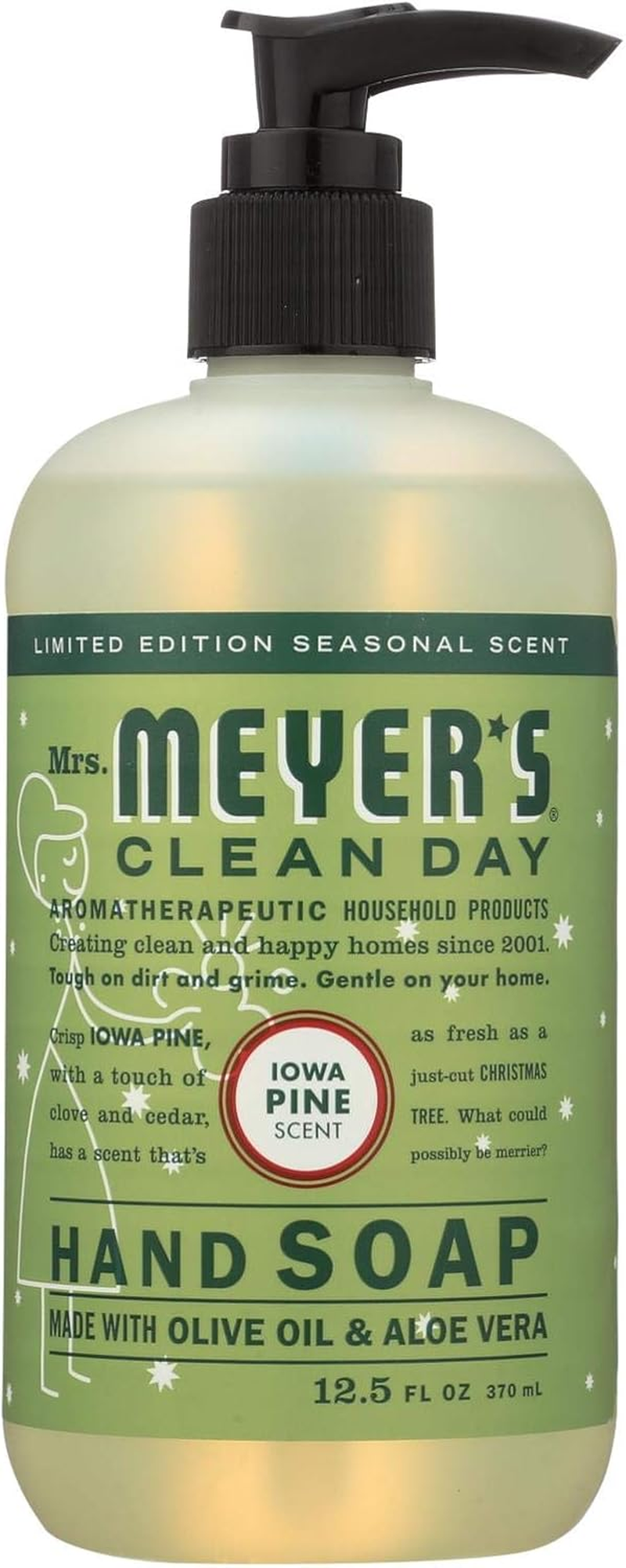 MRS. MEYER'S HAND SOAP,LIQ,IOWA PINE, 12.5 FZ, 6 PACK image number 1
