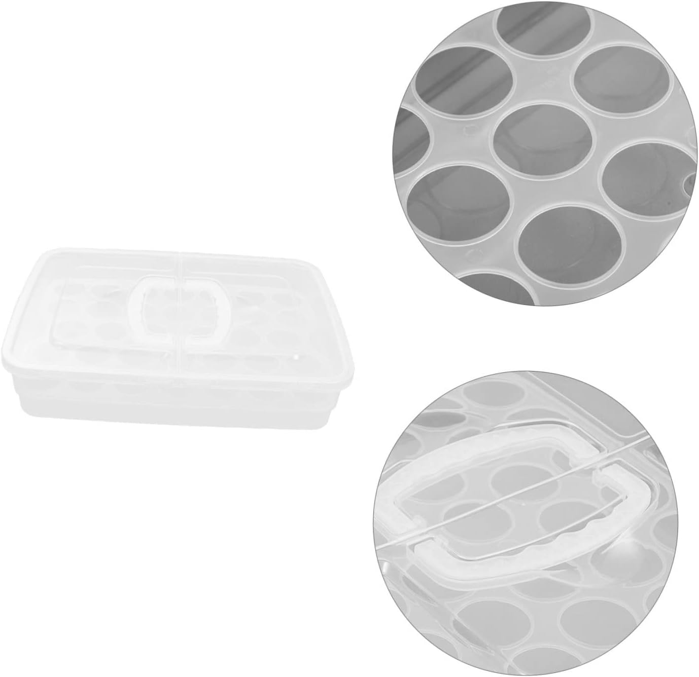 GLEAVI 34-Grid Egg Storage Box with Lid PP Egg Container Space-Saving Anti-Extrusion Refrigerator Holder for Kitchen image number 2