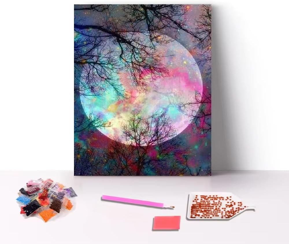 5D Full Drill Diamond Painting Kit &ndash; DIY Sparkling Mosaic Art with Resin Diamonds on Sticky Canvas &ndash; Home Wall D&eacute;cor Craft &ndash; 11.8 X 15.7 Inches (30 X 40 Cm) &ndash; No Frame image number 3