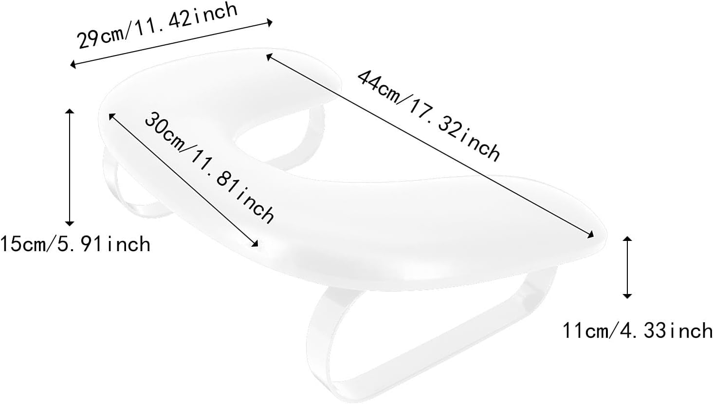 PU Leather U Shape Nail Arm Rest with Detachable Bracket Manicure Armrest for Home DIY, White image number 2