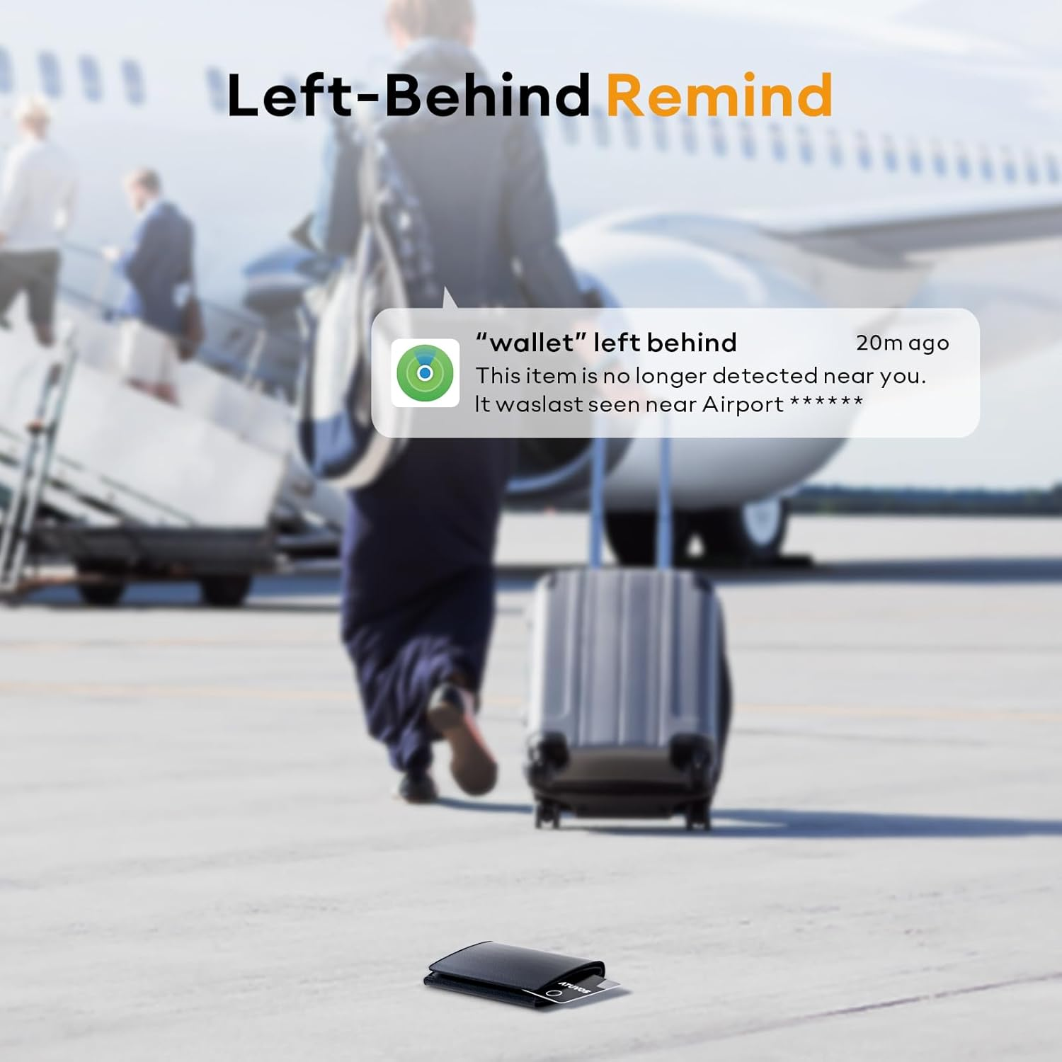 ATUVOS Tracker Air Card Wallet Thin 0.16Cm,(Wireless Charging) Smart Bluetooth Locator Work with Apple Find My (Ios Only), Ltem Finder for Luggages, Suitcase, Bags, Passport -1 Pack image number 4