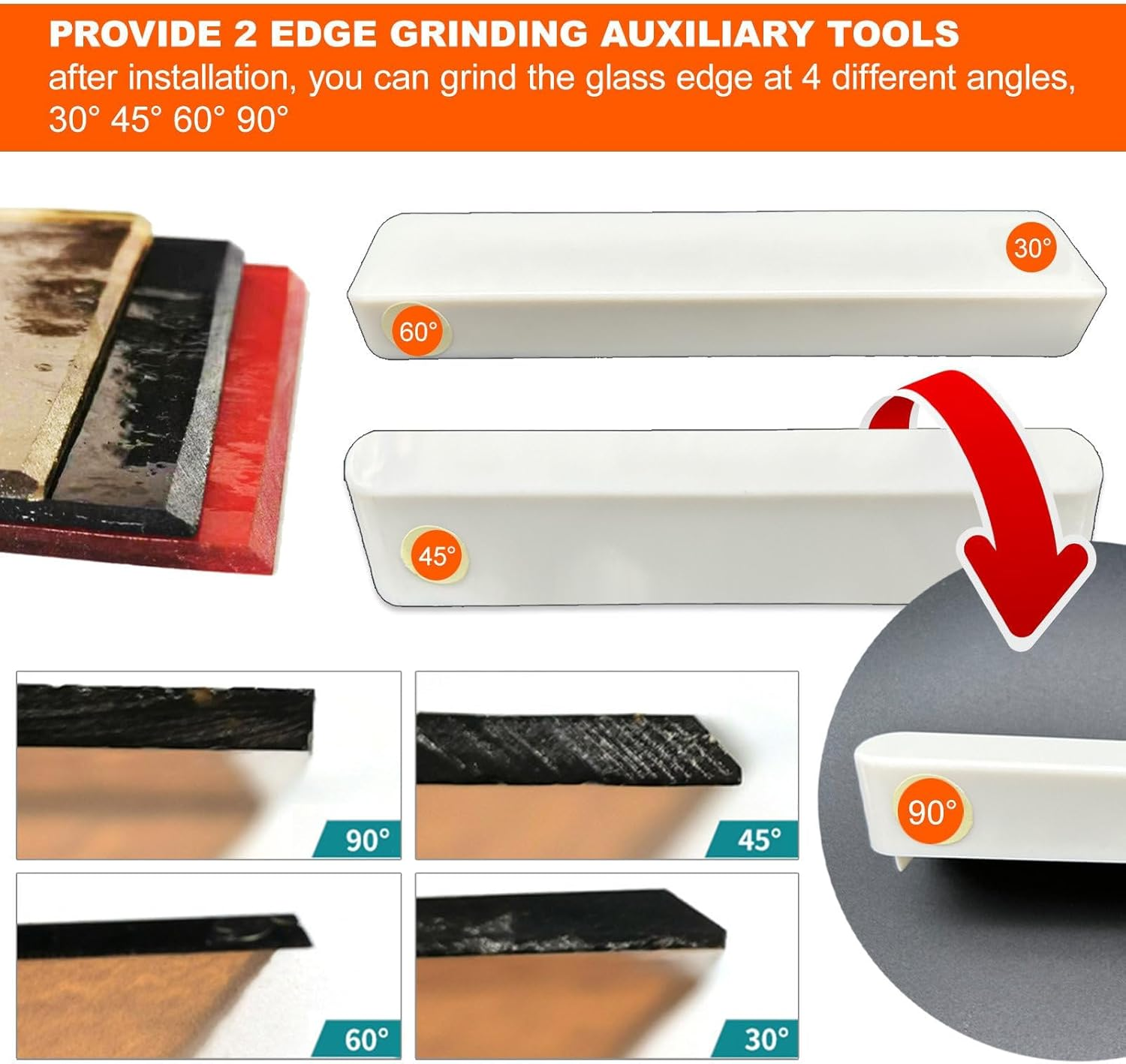 Stained Glass Starter Kit,With 3Pcs Grinder Bit + 3Pcs Grinding Disc&Glass Cutting Kit & Soldering Iron Kit&Automatic Water Supply Kit for Grinding Multi Angles&Curves image number 5