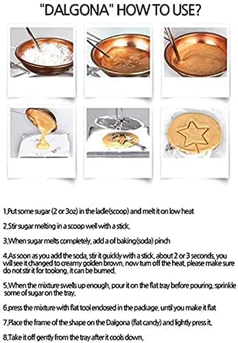 Elephant Mart Korean Sugar Candy Making Tools Set DALGONA (9Pcs in 1Set) image number 1