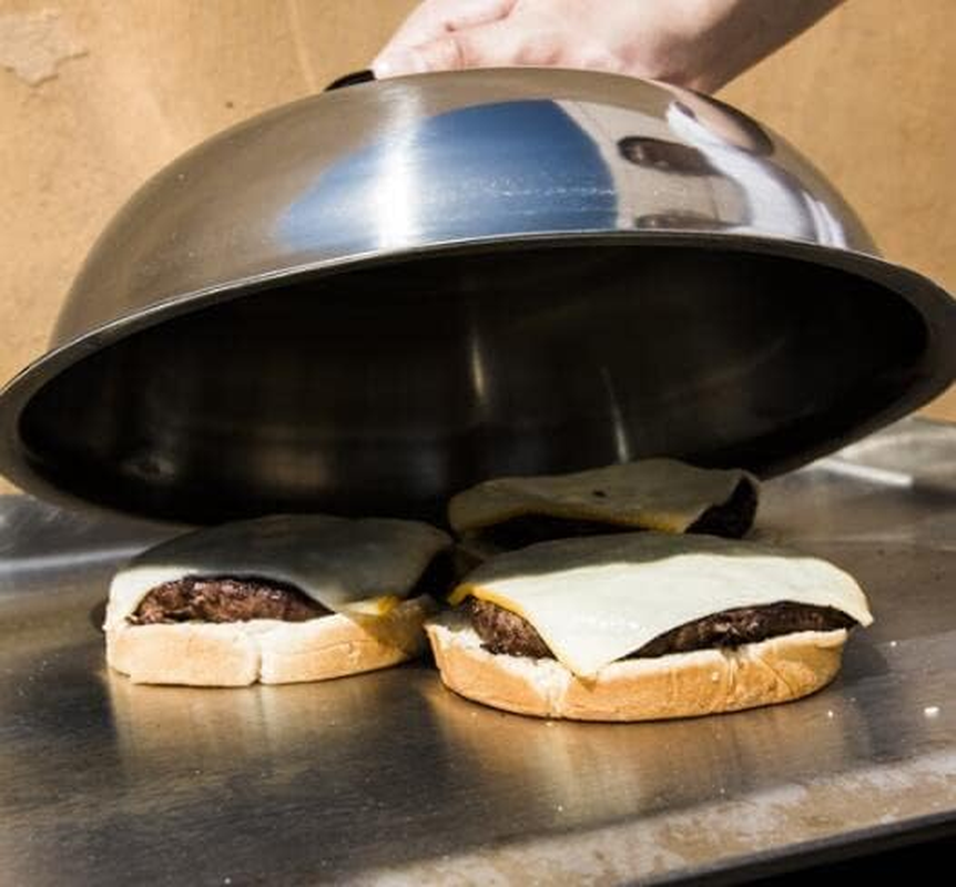 3 Sets BBQ Accessories 12 Inch round Stainless Steel Basting Cover Wok Lids- Cheese Melting Dome and Steaming Cover, Best Fits for Blackstone Camp Chef Flat Top Griddle Grill Cooking Indoor or Outdoor image number 2