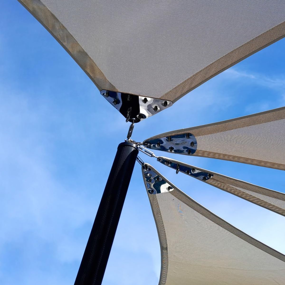 NILLOS Anti-Rust Shade Sail Hardware, 8 PCS Stainless Steel Hook & Eye Turnbuckle for Sun Shade, Tent Awning Installation image number 3