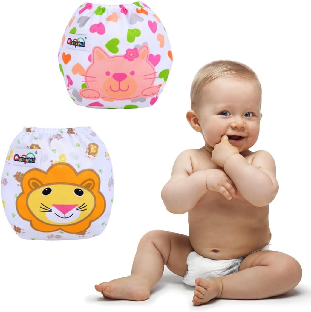 Adorable Reusable Baby Swimming Trunks Girls Swimming Nappy for Toddlers, 0-4 Years image number 1