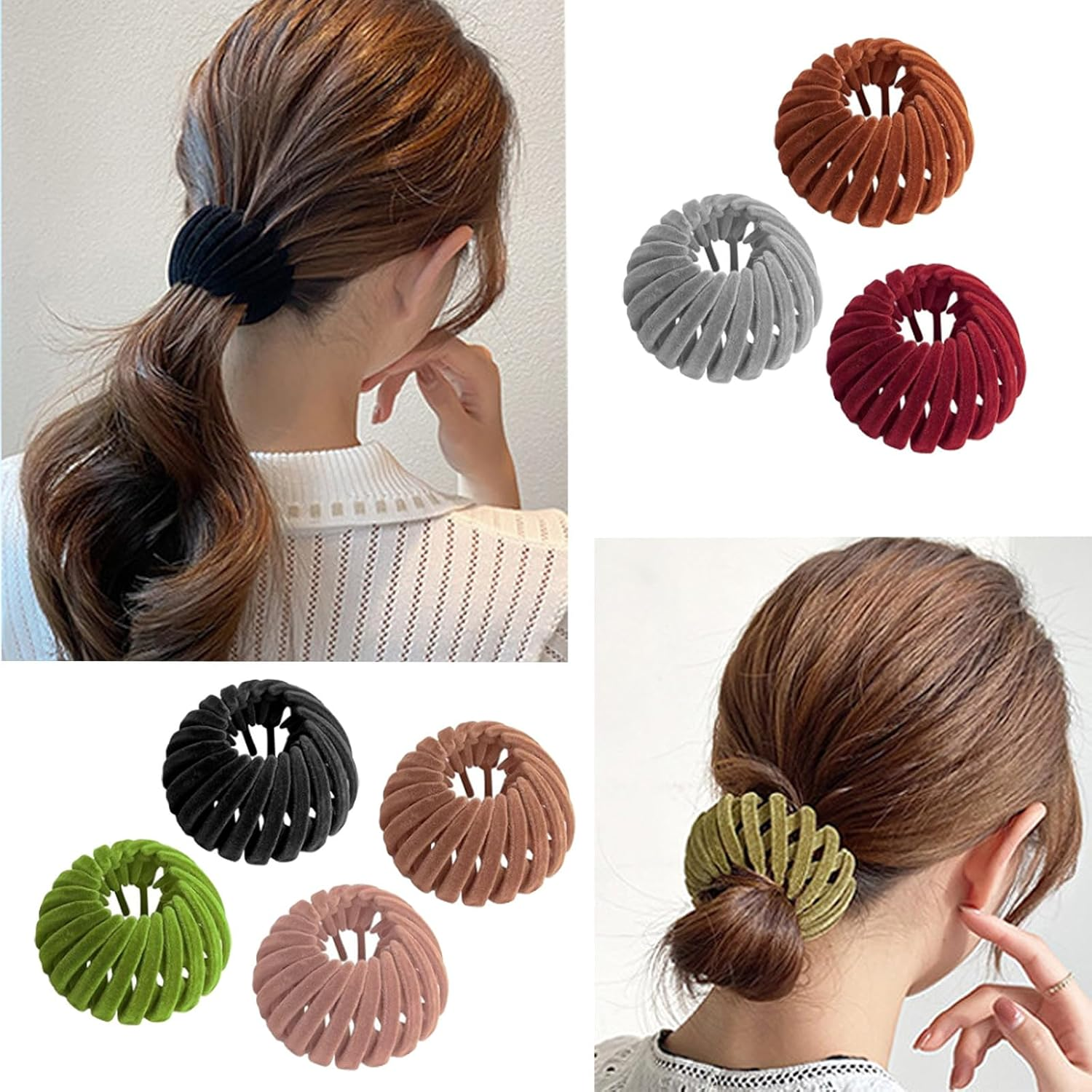 Niaciswe Vintage Bird Nest Hair Clips, Pack of 7, Bird Nest Hair Clips, Hair Clips with Bird Nest, Shaped Hair Accessories, Ponytail Holder, Haircut, Bird Nest for Everyday, Wedding, Party image number 3