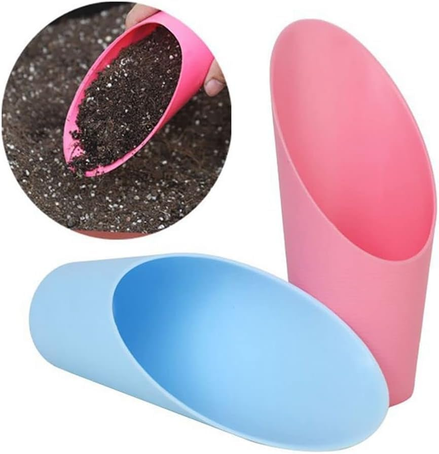 Black Bonsai Soil Scoops,Plastic Garden Soil Scoops,Colorful Gardening Tools Potting Scoopers Bucket Shovel for Flower Planting,Bonsai,Potting Patio, Lawn and Garden image number 3