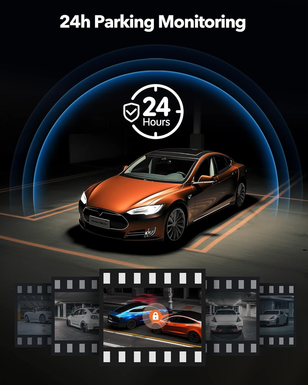 WOLFBOX G840H 12'' Mirror Dash Cam, with 2.5K Front Camera and 1080P Rear Camera, Wifi-Enabled Mirror Dash Cam Front and Rear, Includes a 32GB Card & GPS image number 5