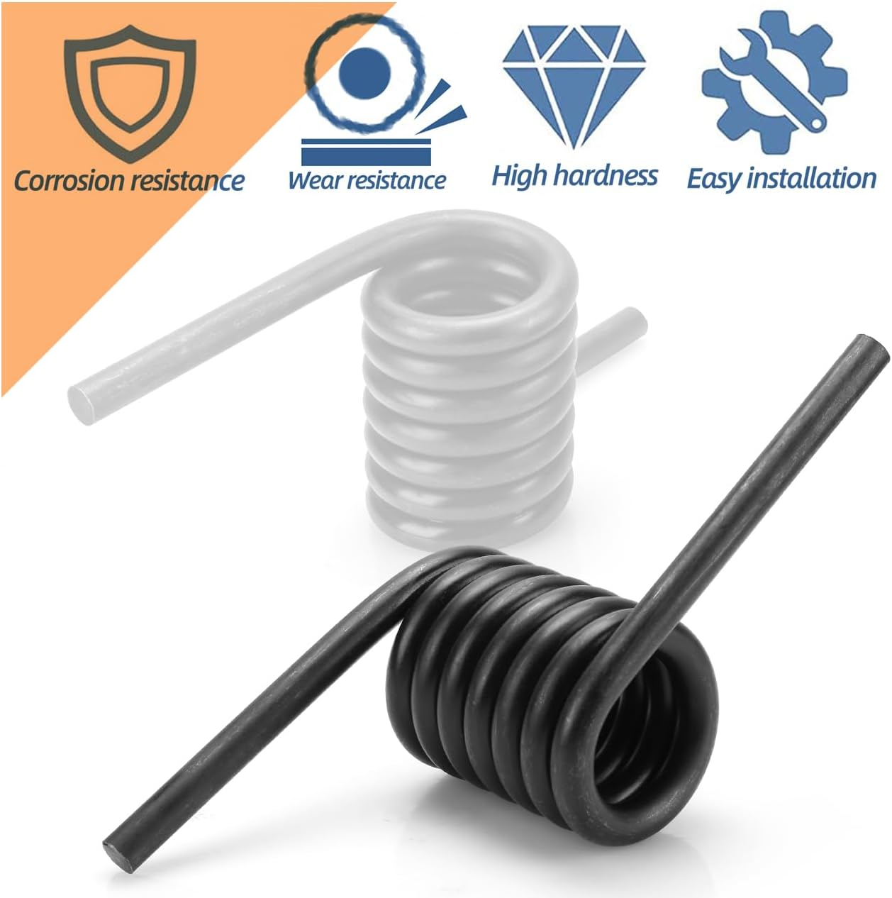 Trailer Ramp Coil Springs, Heavy Duty Trailer Springs Right & Left Ramp Gate 2000 Lbs RS16933LH RS16933RH, Fits for Trucks, Trailer Gates (1 Pair) image number 3