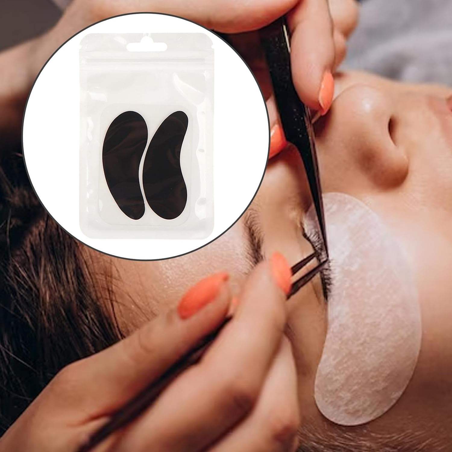 Amagogo Lash Extension under Eye Pads Reusable Professional Eye Patches Silicone for Lift Tool, Eyelash Tinting, Lash Extension Supplies, Black - Blue image number 5