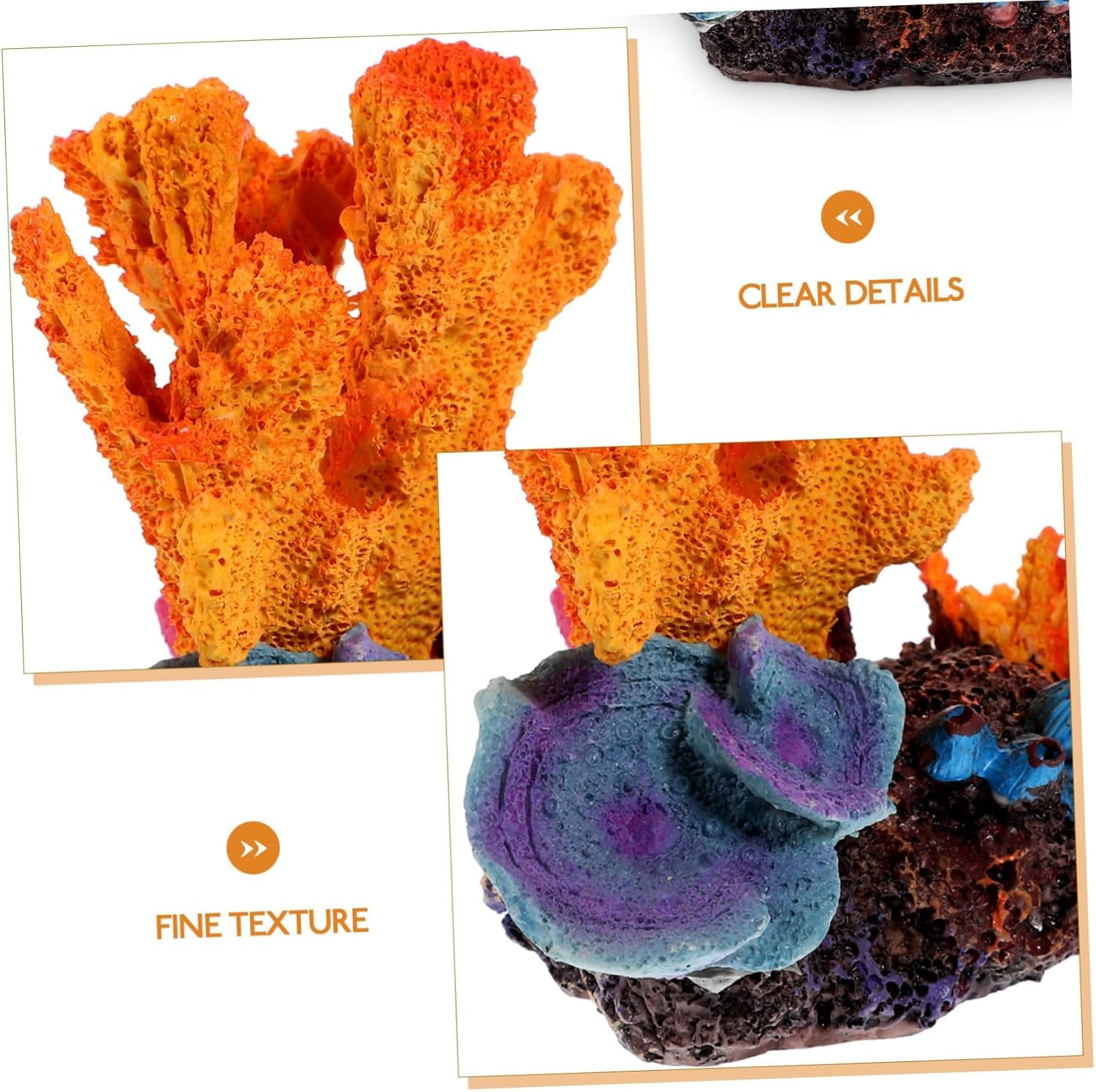 Artificial Coral Decoration Pocket Dollhouse Artificial Tools Unique Tools Universal Foot Bath Figurine Shut-Off Valve Cover Hose Aquarium Decoration Miniature Dollhouse Kit Resin (Color B)