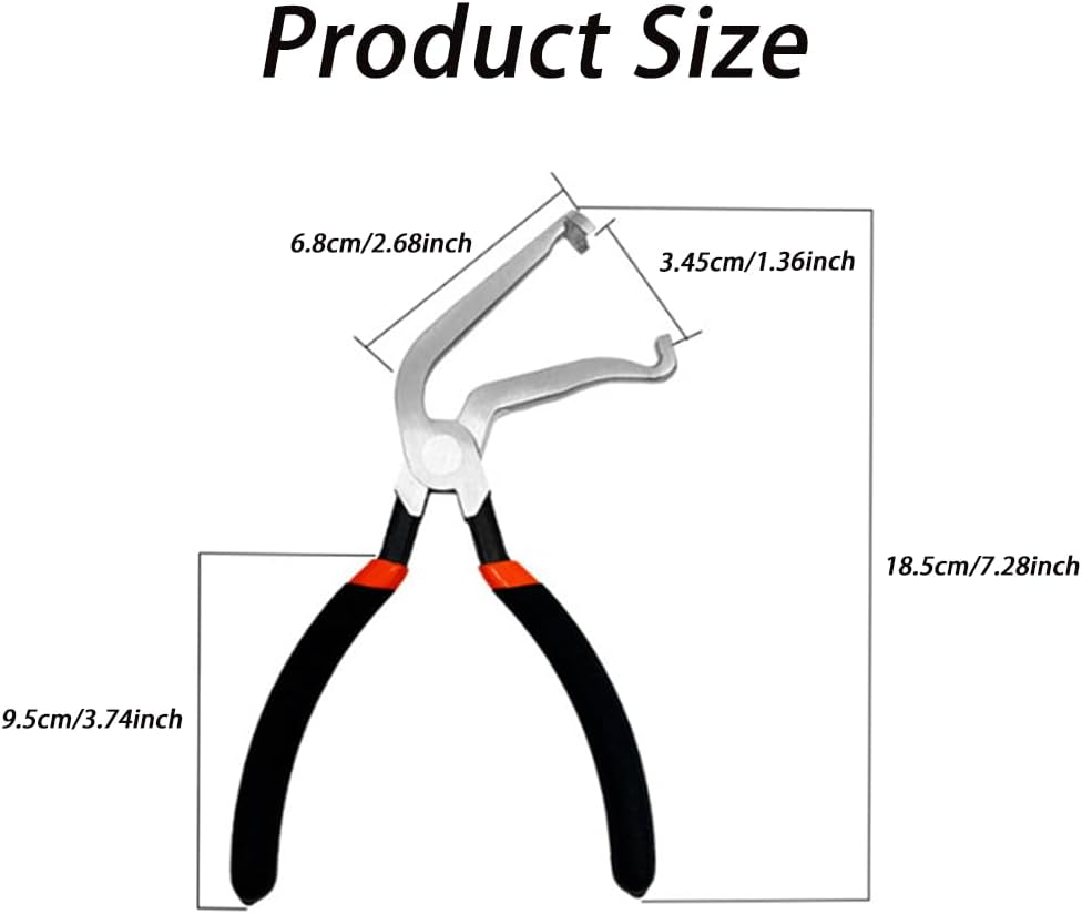 Automotive Disconnect Pliers Set, 2-Piece Power-Off Pliers with Straight and Bending Handles, Hose Clip Clamp Removal Tool image number 1