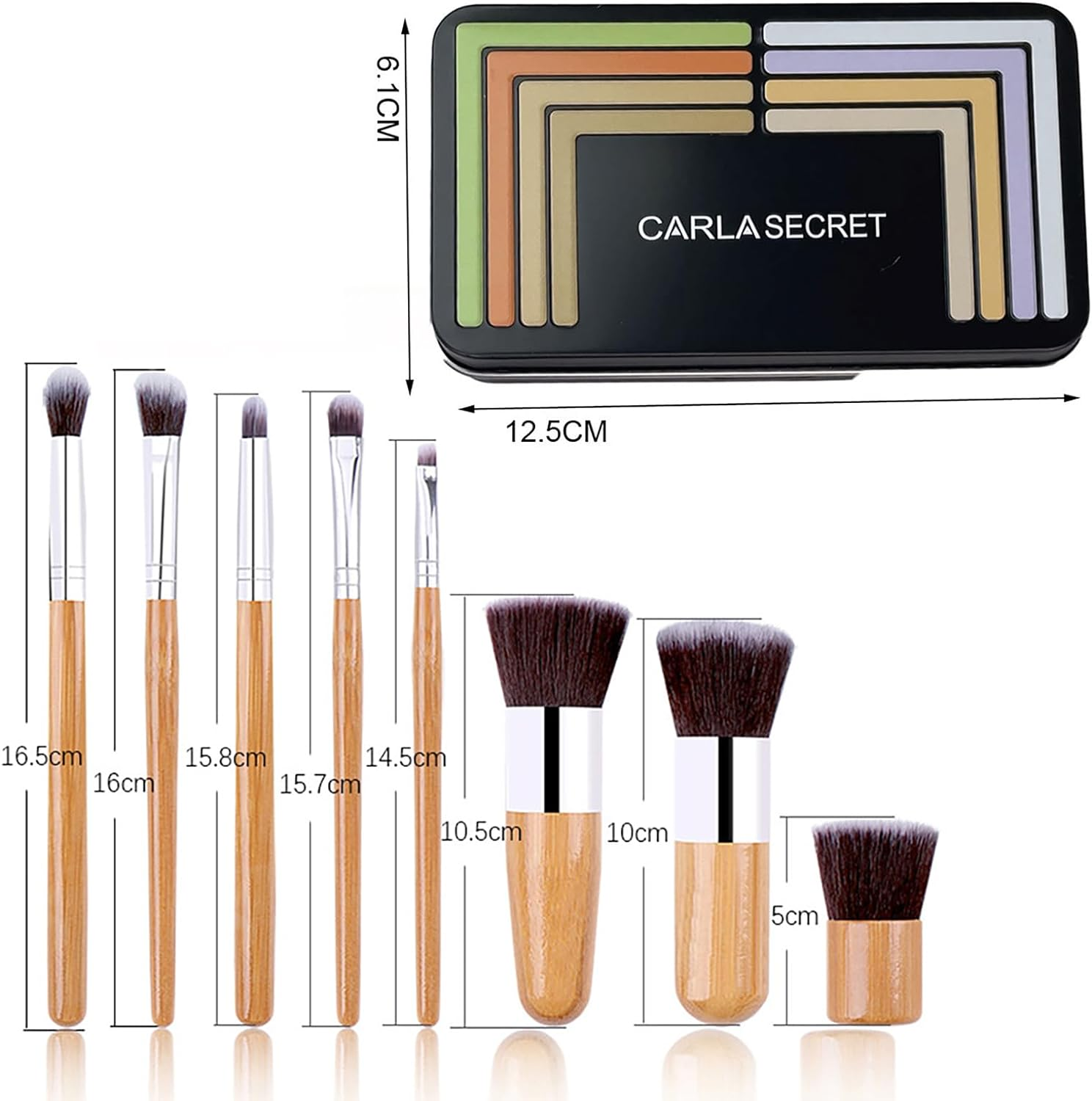 Joyeee Color Correcting Concealer Palette, Contouring Foundation Creamy Contour Multi-Palette with 8 Makeup Brush Set for Foundation Powder Concealers Eyeshadows Blush Makeup, Vegan, Cruelty Free - 15 Color Concealer Palette + Makeup Brushes image number 4