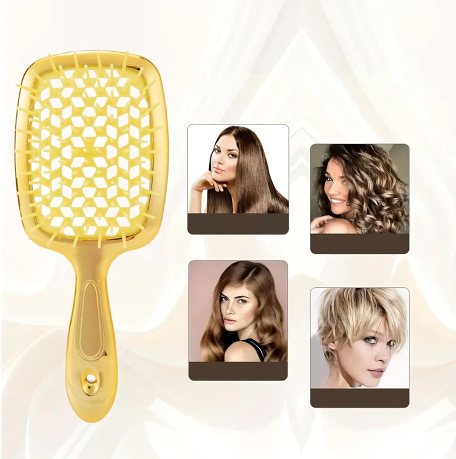 Clamp Brush for Straightening Hair, Double Sided Styling Comb Set, Beauty Makeup Straightening Brush Stylist Tool for Wet Dry Use image number 6