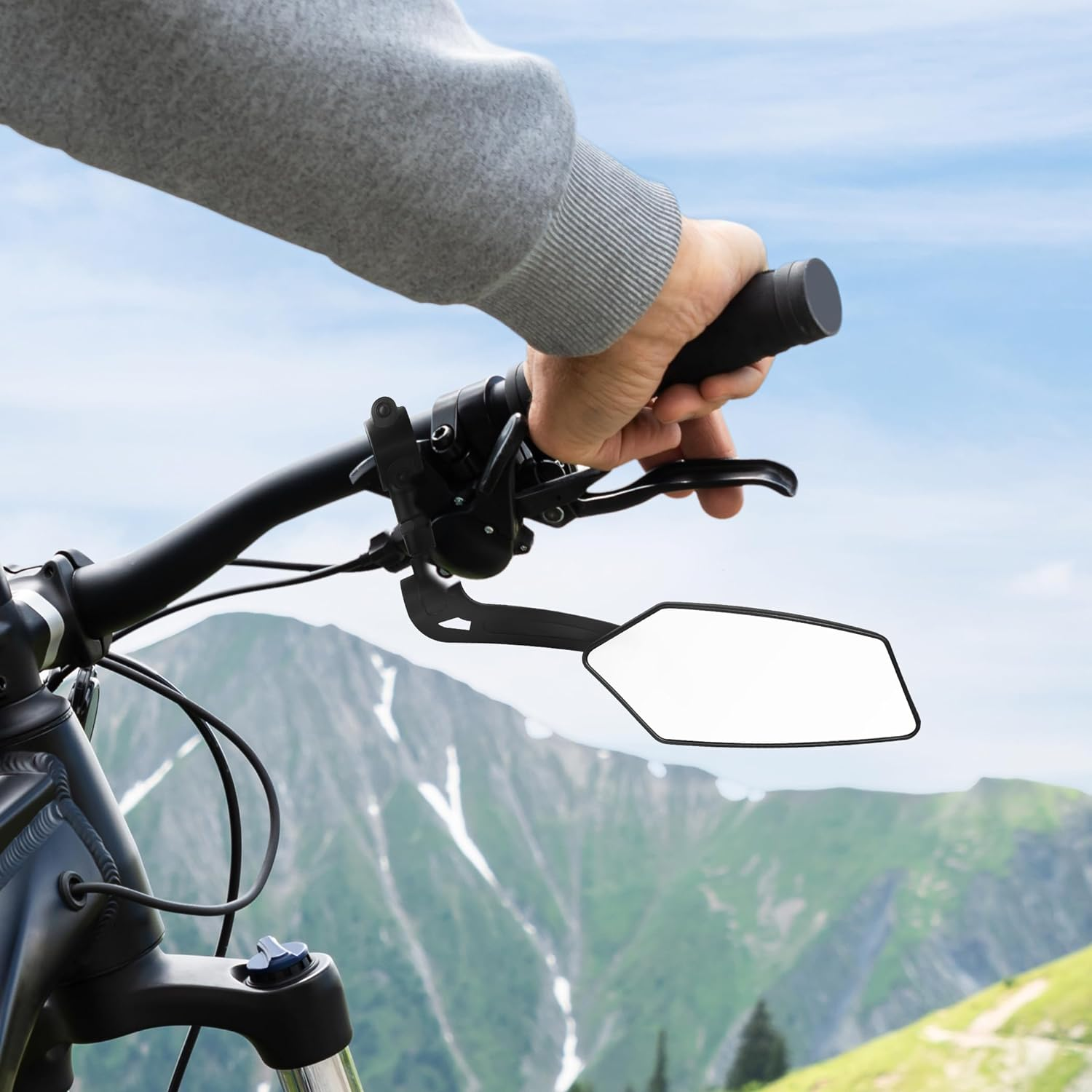 Vagocom Bike Mirror - Handlebar Mount Wide Angle Bicycle Rearview Mirror - Adjustable Bike Rear View Mirror Accessories for Mountain Road Bike,Ebike,Scooter and Motorcycle(Right) image number 5