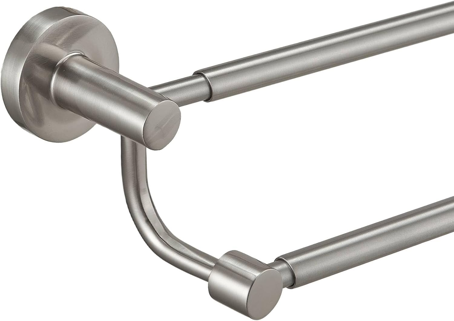 Besy Adjustable 16-26 Inches Double Bath Towel Bar for Bathroom SUS304 Stainless Steel Towel Holder, Hotel Style Wall Mount with Screws Hand Towel Bar，Towel Rack Rod Hanger, Brushed Gold Finish