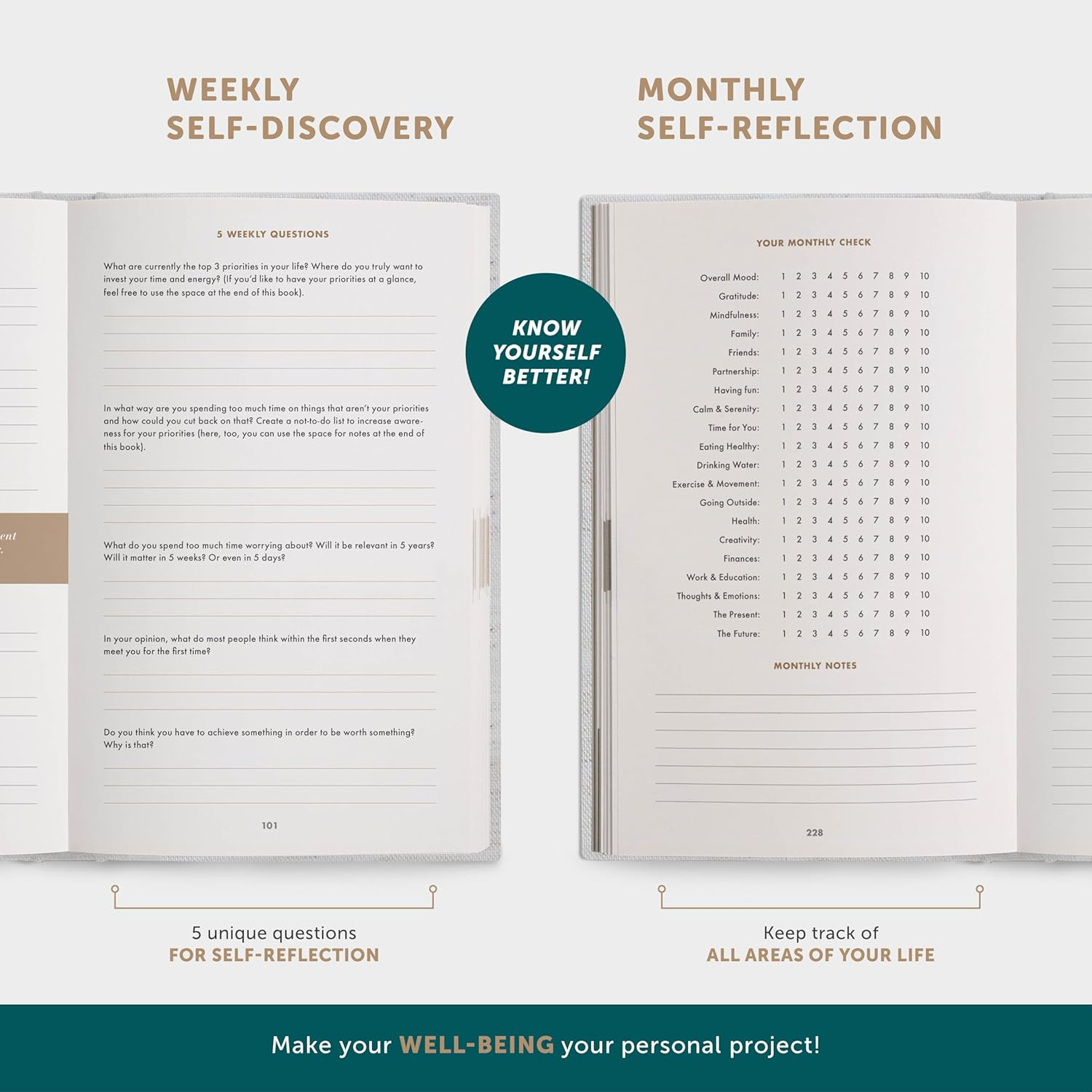 6-Minute Diary &ndash; 3-Million-User Gratitude Journal for Women with Prompts &ndash; Guided Self Care Journal Based on Positive Psychology &ndash; Daily Manifestation Journal for Self-Love & Mindfulness - Cream White image number 2