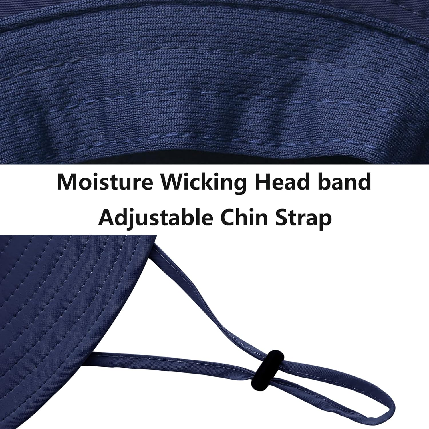 UPF 50+ Sun Fishing Hat for Men Women Wide Brim Hat with Detachable Face Cover & Neck Flap image number 4