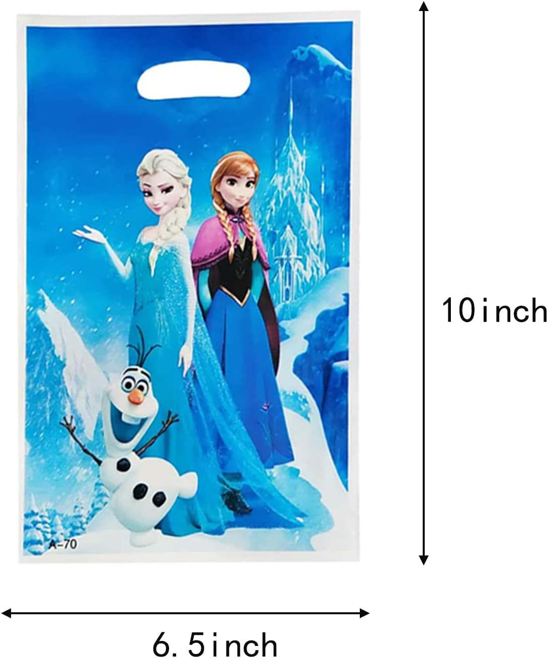 ALLPICK 30PCS Frozen-Themed Plastic Treat Bags Birthday Party Favor Bags Party Gift Goody Bags for Kids Birthday Frozen Party image number 2