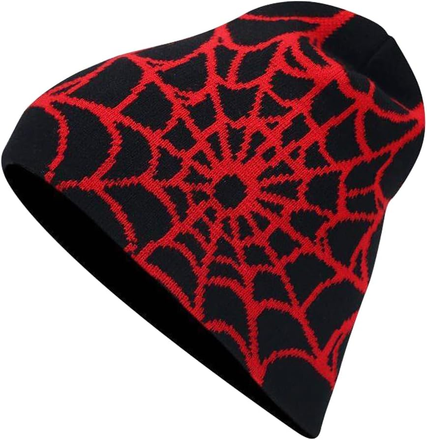 Arcimatto Y2K Spider Beanie Hat Wool Acrylic Knit Skull Cap Winter Warm Streetwear MEA Design Hats for Women Man Teenagers