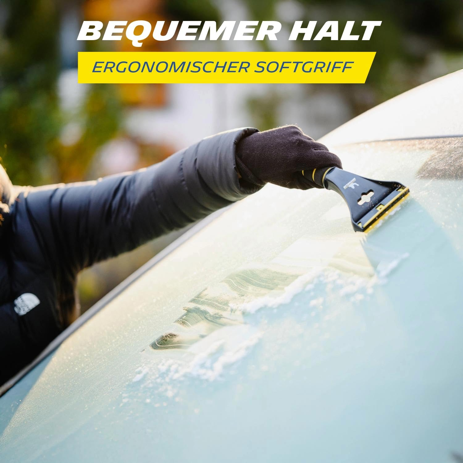 MICHELIN 81000 Ice Scraper for Car Ice Scraper with Non-Slip Soft Grip Scratches with Reversible Blade Durable and Stable Ice Remover for Windscreen